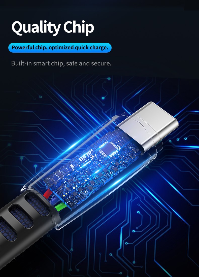 Rock Space M2 Type-C Zn-alloy Fast Charge & Sync Cable สายชาร์จฟาสชาร์จ 2.4A ความยาวสาย 1.2 เมตร