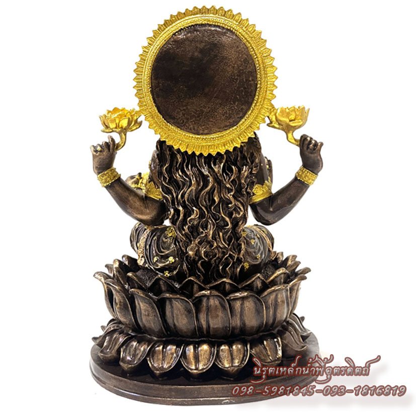 พระแม่ลักษมี มวลสารแร่เหล็กน้ำพี้ หน้าตัก 9 นิ้ว เทพีแห่งความงามผู้ประทานพรด้านความรัก โชคลาภ