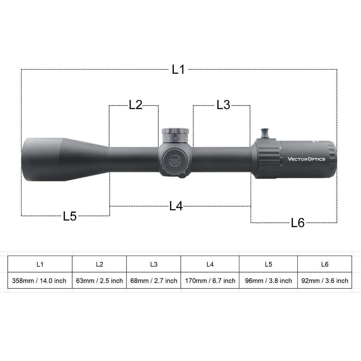 กล้อง VECTOR OPTIC Marksman 4-16x44FFP Riflescope เส้นเล็งขยายตามซูม