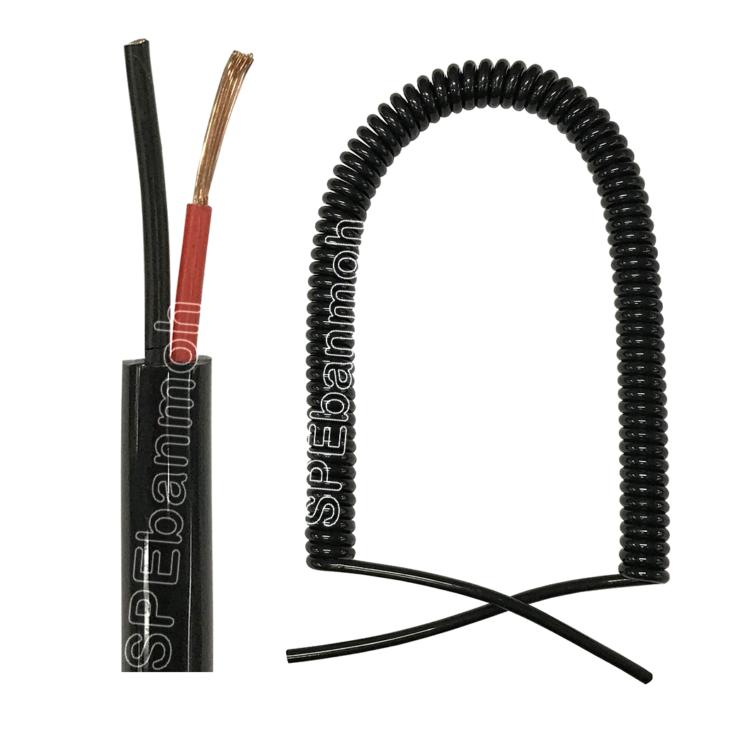 CBS-2C05-L450 สายไฟสปริง 2Cx0.5 Sq.mm. (Spiral Cable)