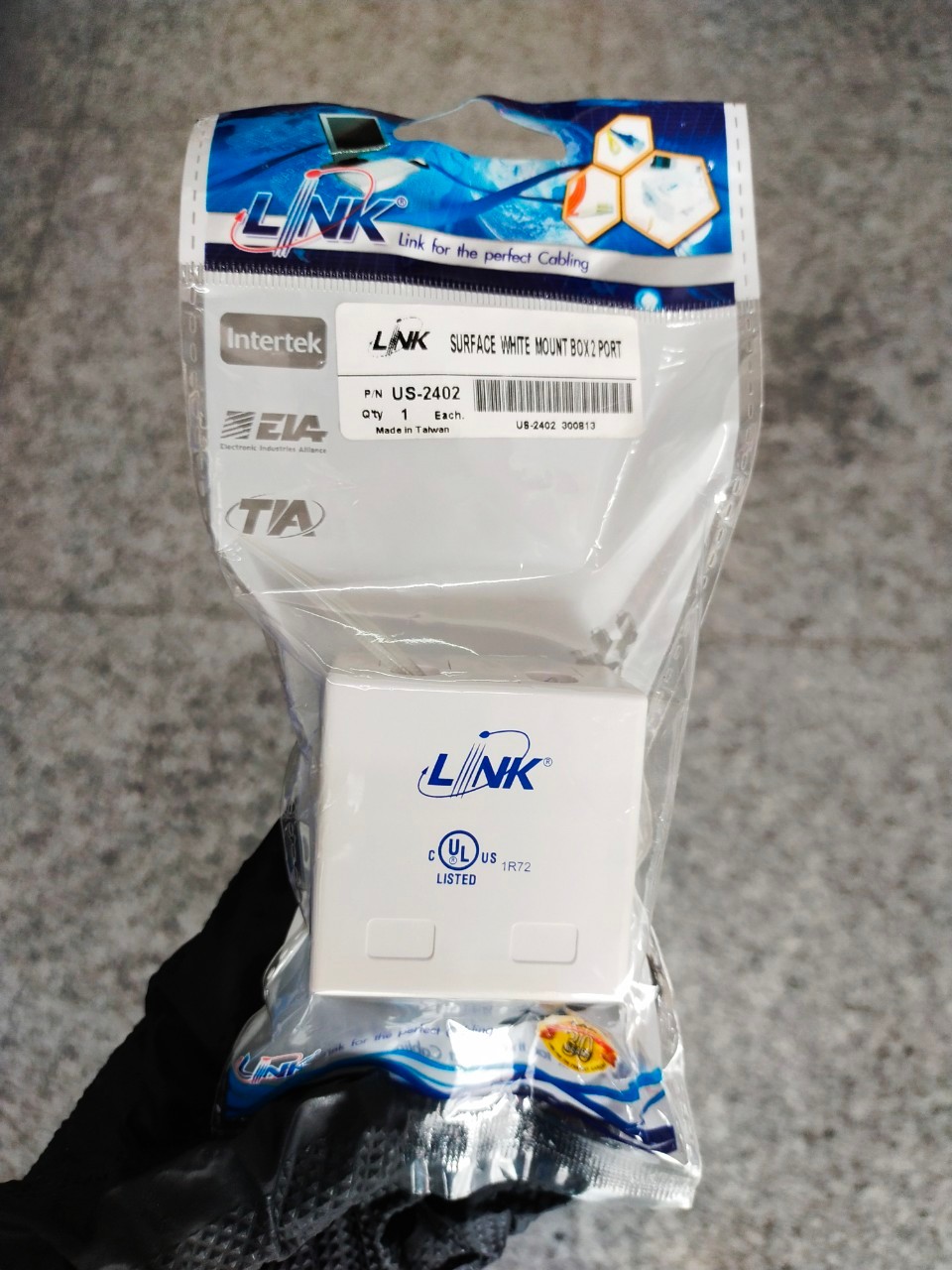 " ราคาพิเศษ " LINK SUREACE WHITE MOUNT BOX 2 PORT (US-2402)