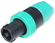 [ 2ชิ้น ] SP-001 ปลั๊กสเปคคอน 4 โพล ต่อสาย (Speak-On 4 Pole Cable Connector) สีเขียว