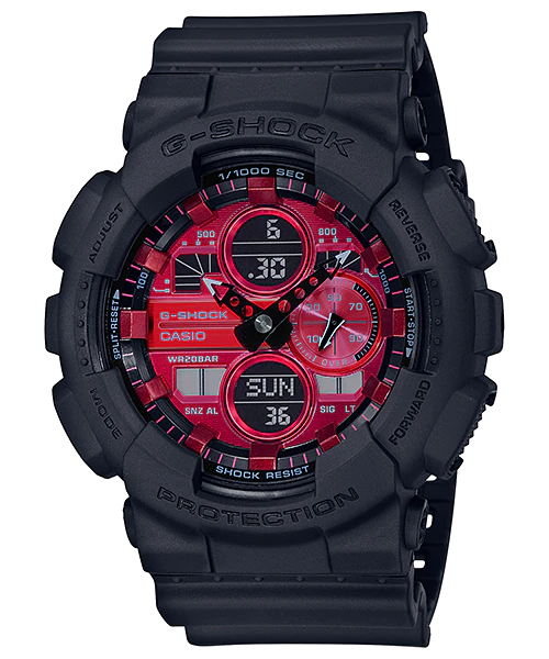 CASIO G-SHOCK รุ่น GA-140AR-1ADR สีดำ จอแดง สินค้าใหม่ ของแท้ รับประกันศูนย์ CMG