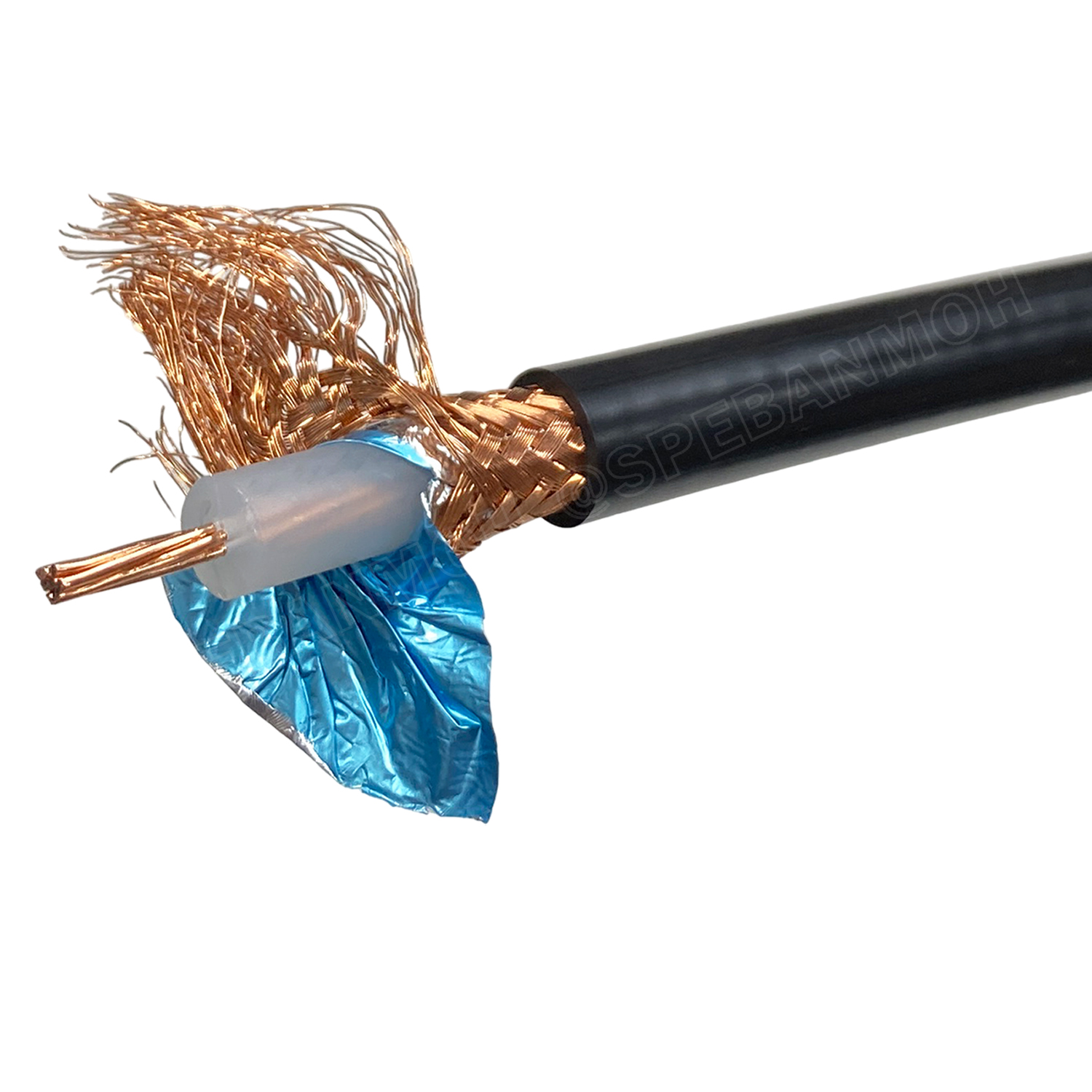 [ 1เมตร ] TSL-RG8 สาย Coaxial RG8 A/U 50 Ohm 14AWG ทีเอสแอล สายโคแอกเชียล สายสัญญาณวิทยุสื่อสาร ระยะไกล Coaxial Cable ทองแดงแท้ Copper Wire 50Ohm ชีลถัก อลูมิเนียมฟอยด์ กันสัญญาณรบกวนอย่างดี สำหรับต่อสัญญาณวิทยุสื่อสาร