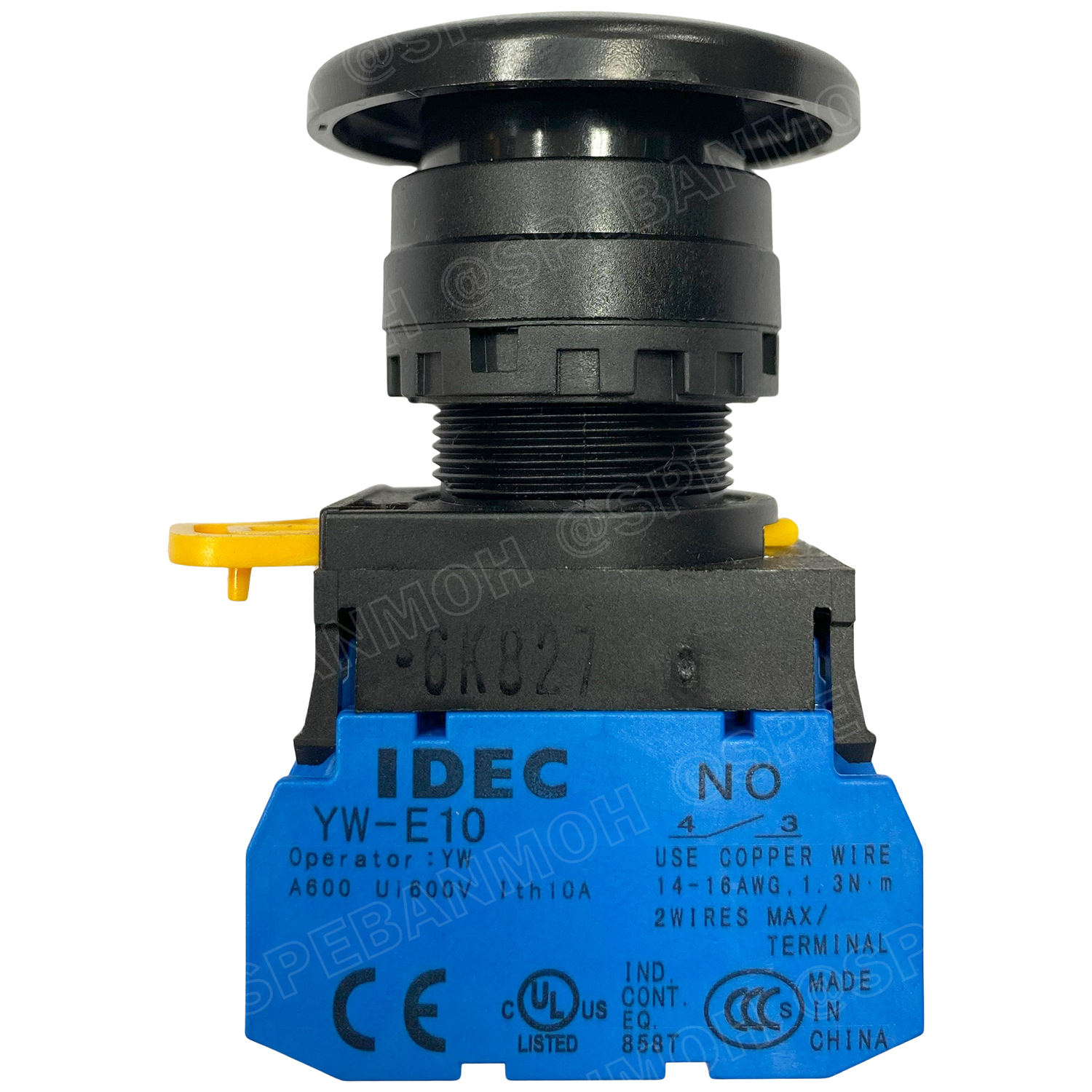 [ 1ชิ้น ] YW1B-M4E10 สวิทช์กดติดปล่อยดับ สีดำ Black 1NO IDEC ไอเดค สวิทช์คอนโทรล 22mm Push Button Switch สวิทช์ไฟ กดเด้ง Momentary สวิทช์กด คอนแท็คเสริม NO สวิทช์ไฟฟ้า 22 มิล Control Switches สวิทช์หน้าตู้ 22มิล