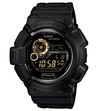 CASIO G-SHOCK รุ่น G-9300GB-1DR สีดำ ทอง สินค้าของเเท้ รับประกันศูนย์ CMG