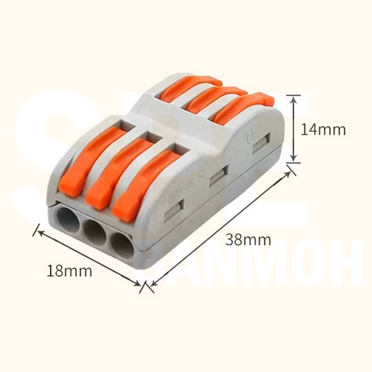 [ 1 ชิ้น ] SPL-3 ต่อตัวสายไฟ 2ช่อง Push Wire Terminal Block Connector ข้อต่อสายไฟ รวมสายไฟ ต่อรวมสายไฟ เต๋าต่อสาย ต่อสายไฟ ตัวต่อสายแบบปลอดเร็ว เทอร์มินอล ต่อสายไฟ Quick Connection Terminal แบบถอดได้ แบบปลอดเร็ว 3 ออก 3 3P คอนเน็คเตอร์เชื่อมสายไฟ