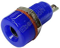 [ 5ชิ้น ] BDP-007 บานานาแจ็ค ติดแท่น (Banana Socket) Ø 4 mm น้ำเงิน (Blue) บานานาแจ็ค Banana Jack ปลั๊กกล้วยติดแท่น Biding Post Mounting Type ปลั๊กก้วย ตัวเมีย ติดเเท่น Test Lead Socket ไบดิ้งโพส ปลั๊ก แจ็ค ไบดิ้งโพส ขั้วต่อทดลอง ปลั๊กตัวเมีย เดี่ยว แบบ ย