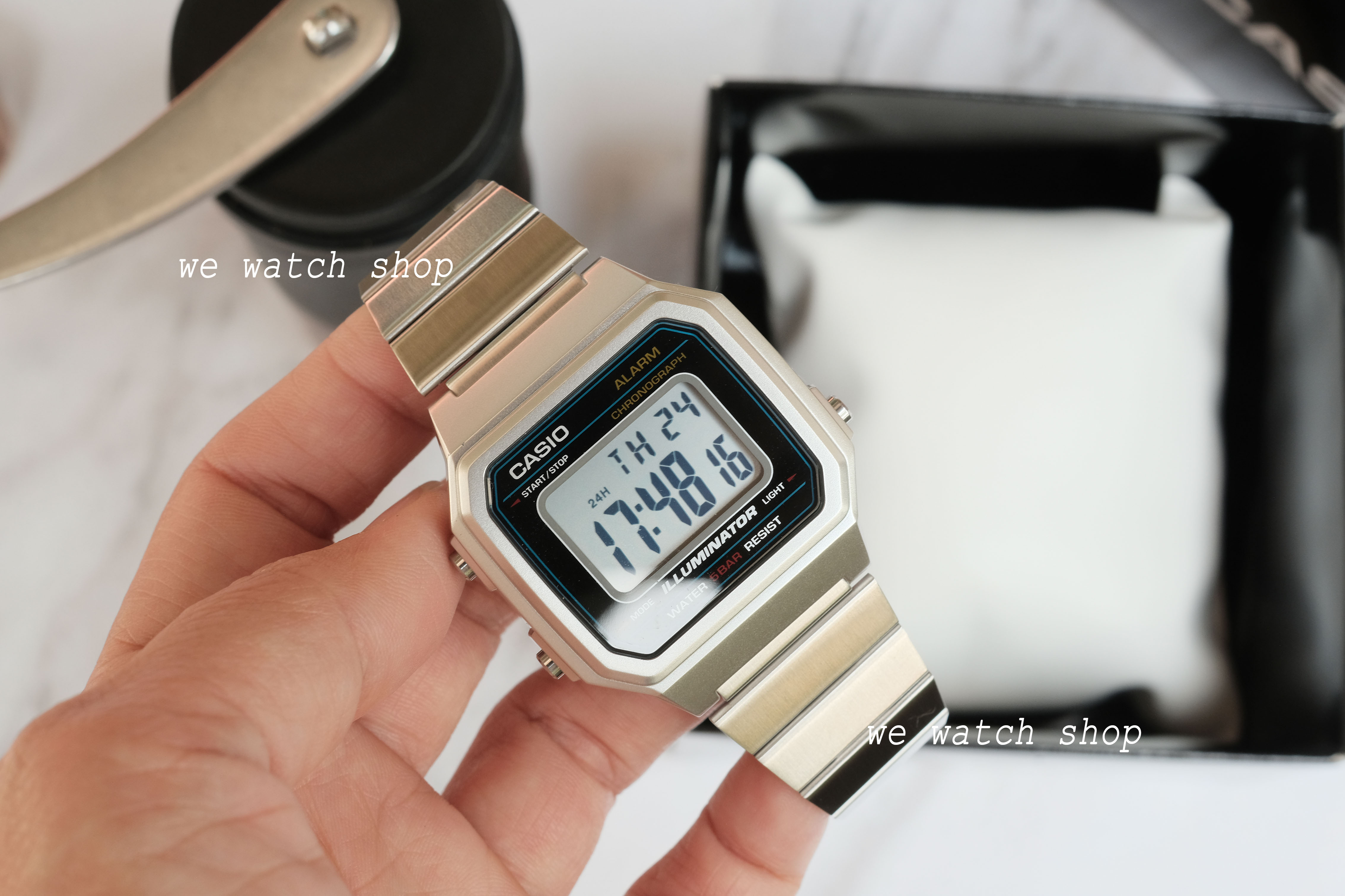 CASIO Standard รุ่น B650WD-1ADF สีเงิน สายเหล็ก สินค้าของเเท้ รับประกันศูนย์ CMG