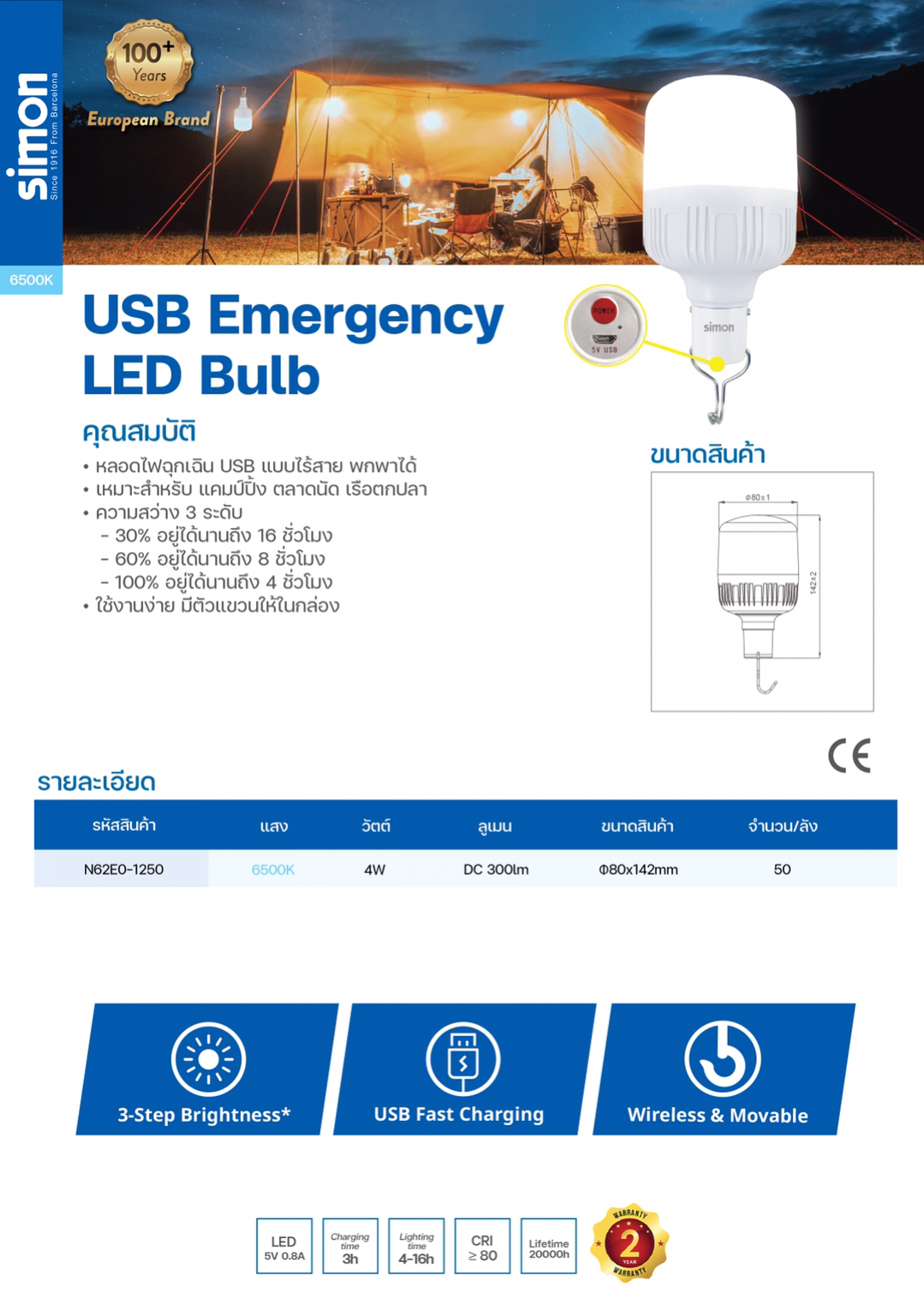 LED USB Bulb 4W