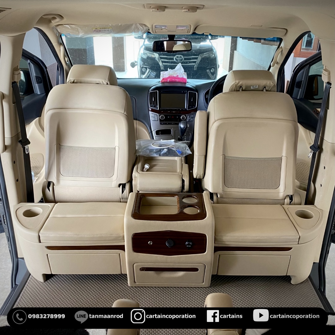 Hyundai Starex เอาคอนโซลเดิมออก ติดตั้งคอนโซลเตี้ย คนขับปรับเอนได้มากขึ้น นั่งสบายขึ้น
