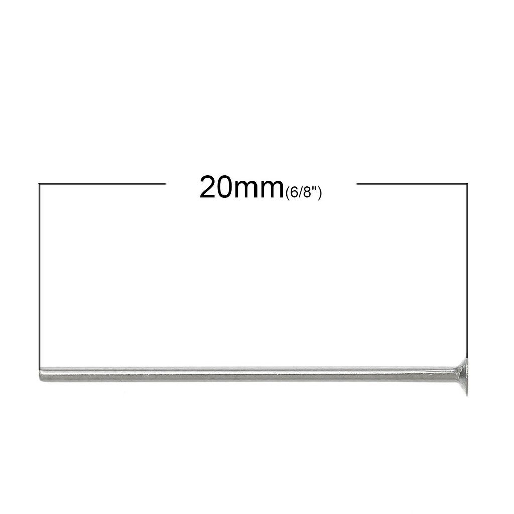 อายพิน สแตนเลส 304 สีสแตนเลส ขนาด 25x3x0.6mm, รู 2mm แพ็ค 100 ชิ้น