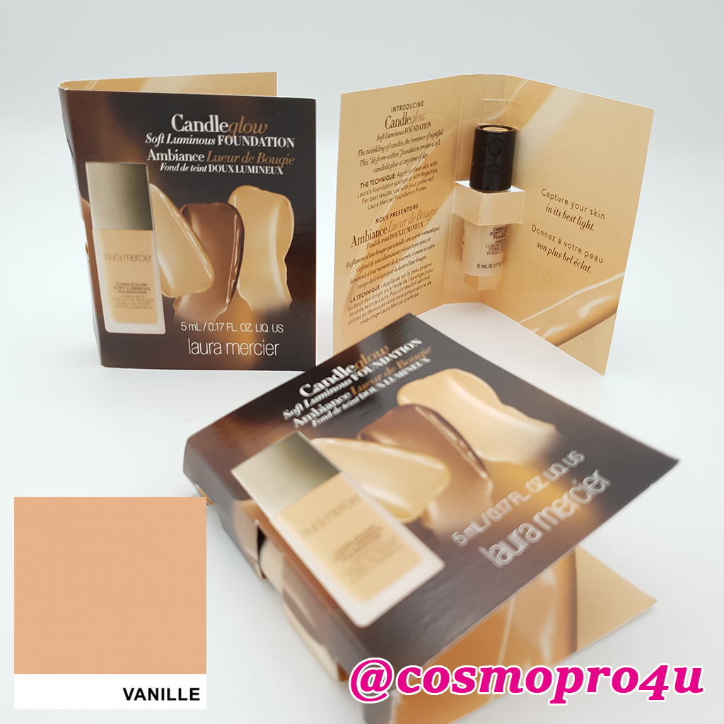 รองพื้น ลอร่า แคนเดิลโกลว Laura Candle Glow Soft Luminous Foundation 5ml เบอร์ 1N2 VANILLE ผิวขาวเหลือง รองพื้นเนื้อบางเบาปกปิดเรียบเนียนสวยในทุกแสง