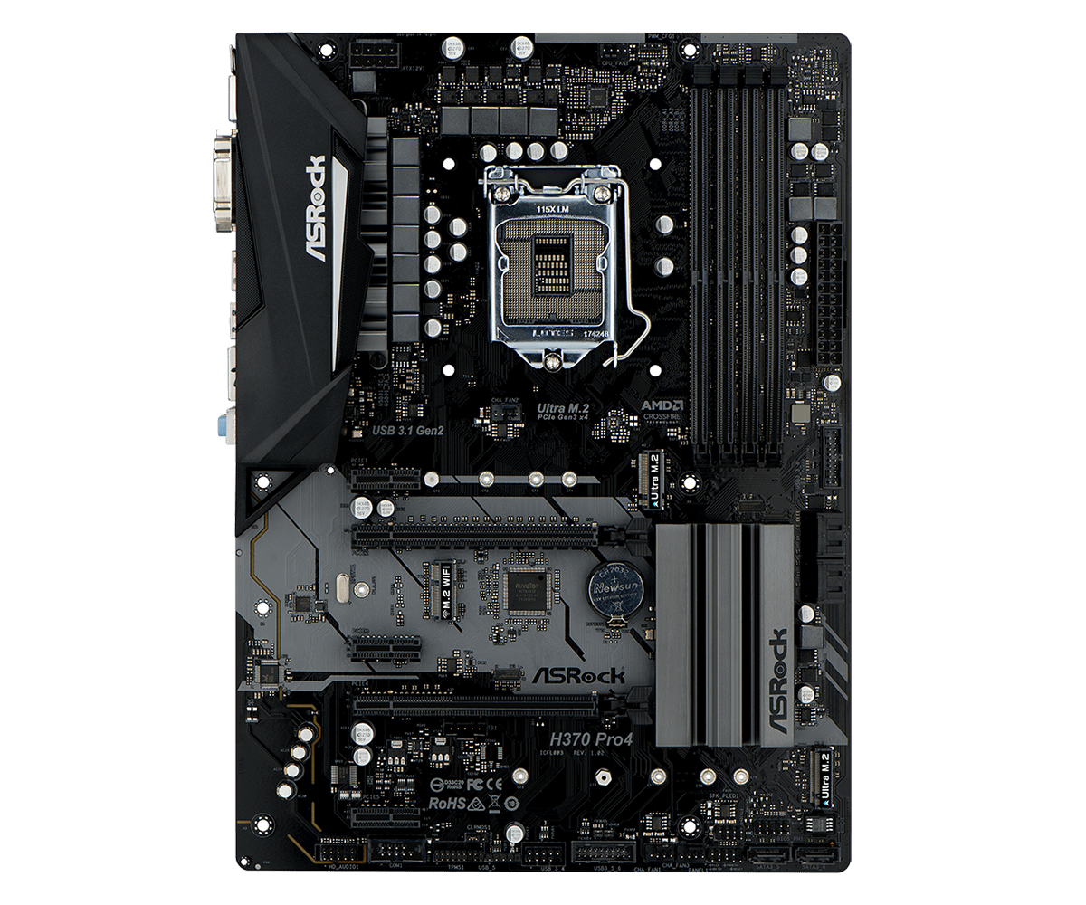 Mainborad ASROCK H370 Pro4.0 รับประกัน 3 ปี