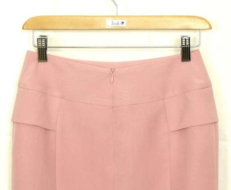 SK-166 กระโปรงแฟชั่น&ทำงาน ทรงสอบ ผ้า HIGH TWICH สีชมพูอมม่วง