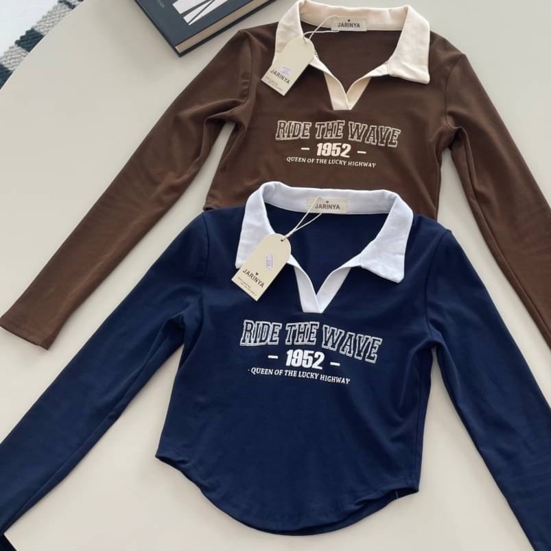 College tee 02 เสื้อยืดแขนยาว Y2K