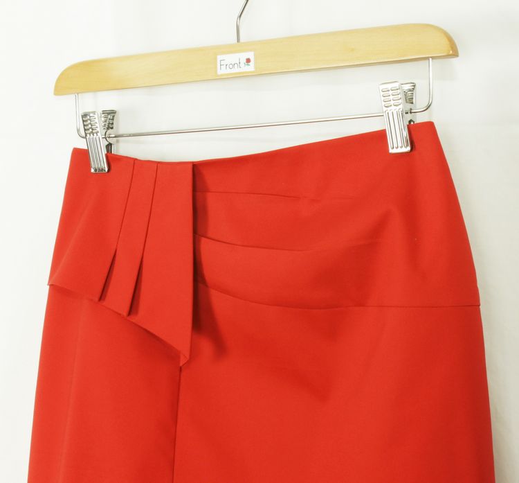 กระโปรงแฟชั่น&ทำงาน กระโปรงทรงสอบ ผ้าคอตต้อนญี่ปุ่นสีส้ม-อมแดง / SK-105
