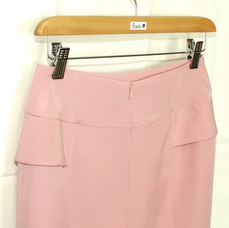 SK-166 กระโปรงแฟชั่น&ทำงาน ทรงสอบ ผ้า HIGH TWICH สีชมพูอมม่วง