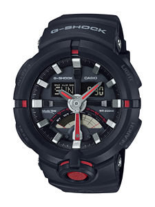 CASIO G-SHOCK รุ่น GA-500-1A4DR สีดำ แดง สินค้าของเเท้ รับประกันศูนย์ CMG 1ปี