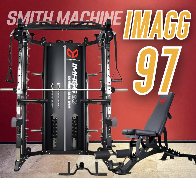 สมิทแมชชีน Smith Machine Imagg97 + ม้านั่งms-825 + แผ่นน้ำหนัก 50 kg