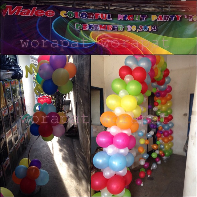 ซุ้มลูกโป่ง งานปีใหม่ โรงงาน Malee สามพราน