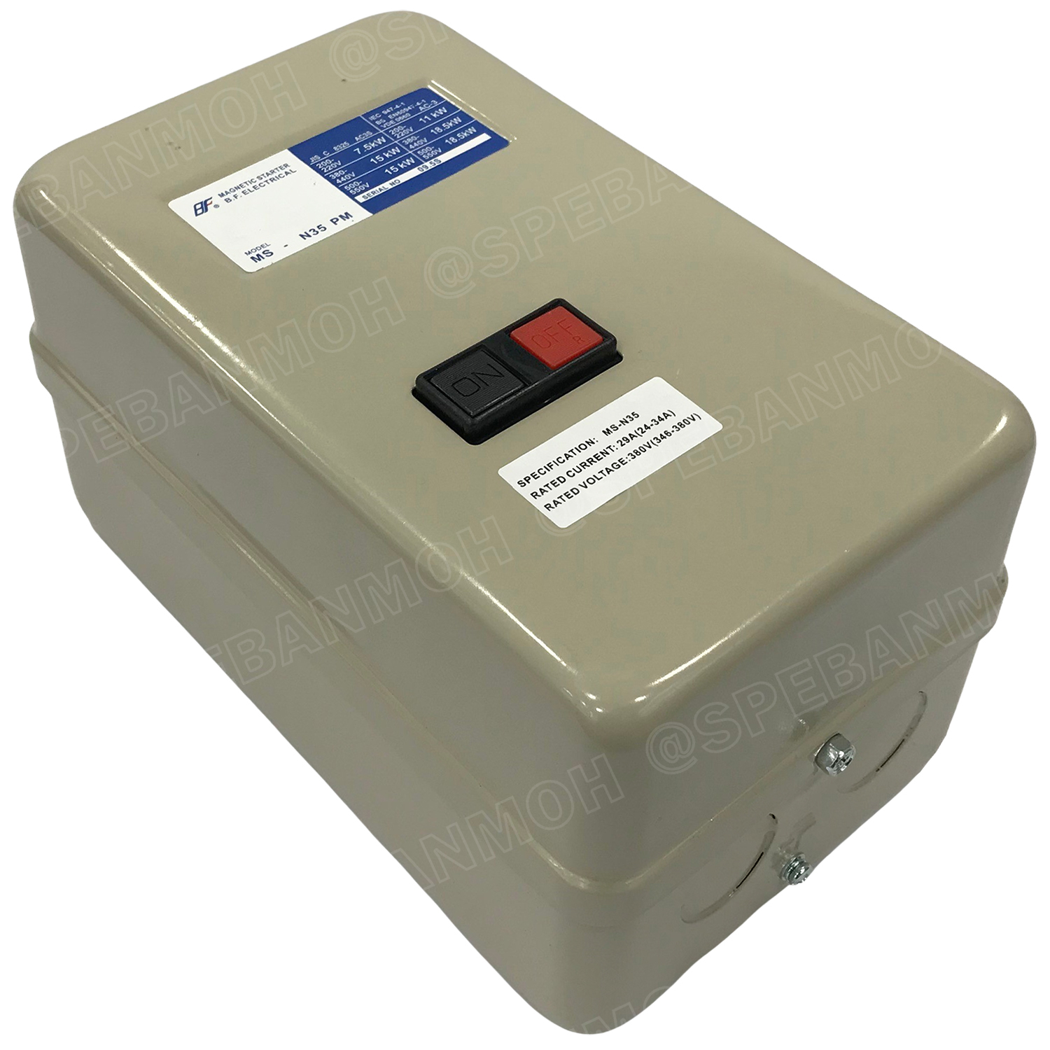 [ 1ชิ้น ] MS-N35 เลือกคอลย์ 220V : 380V Magnetic Contactor + Overload [ S-N35 + TH-N20KP 29A ( 24-34A ) ] แมกเนติก คอนแท็คเตอร์ 40A + โอเวอร์โหลด พร้อมสาย วงจรสตาร์ท สต็อป แมกเนติกพร้อมสวิทช์ Start - Stop BF แมกเนติก สตาสเตอร์ แมกเนติกสวิทช์