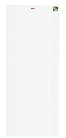 MP13 ประตู UPVC เซาะร่อง สีขาว