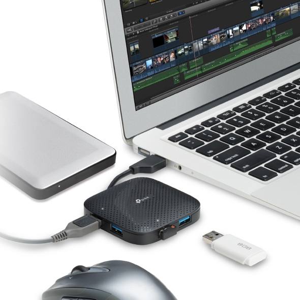 TP-LINK UH400 USB 3.0 4-Port Portable Hub สินค้ารับประกัน 1 ปี (ไม่ต้องใช้ไดร์เวอร์)