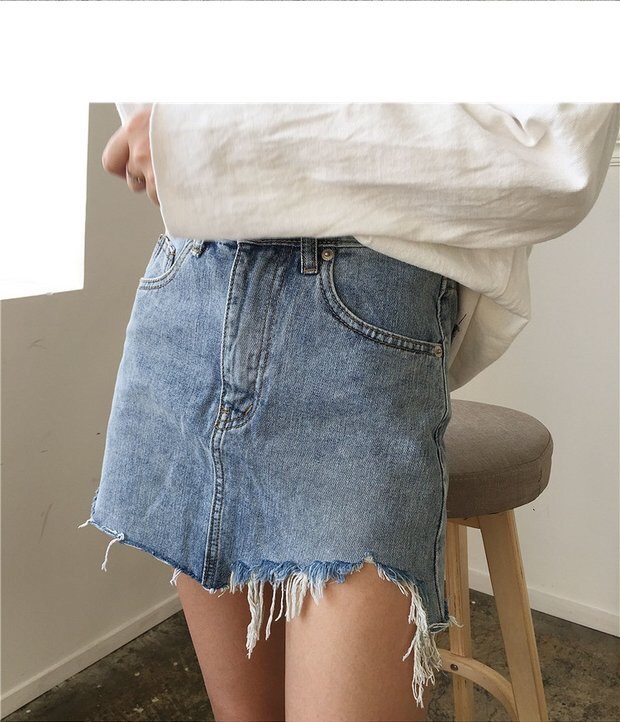 กระโปรงยีนส์สั้น งานเกาหลี Chicc Denim