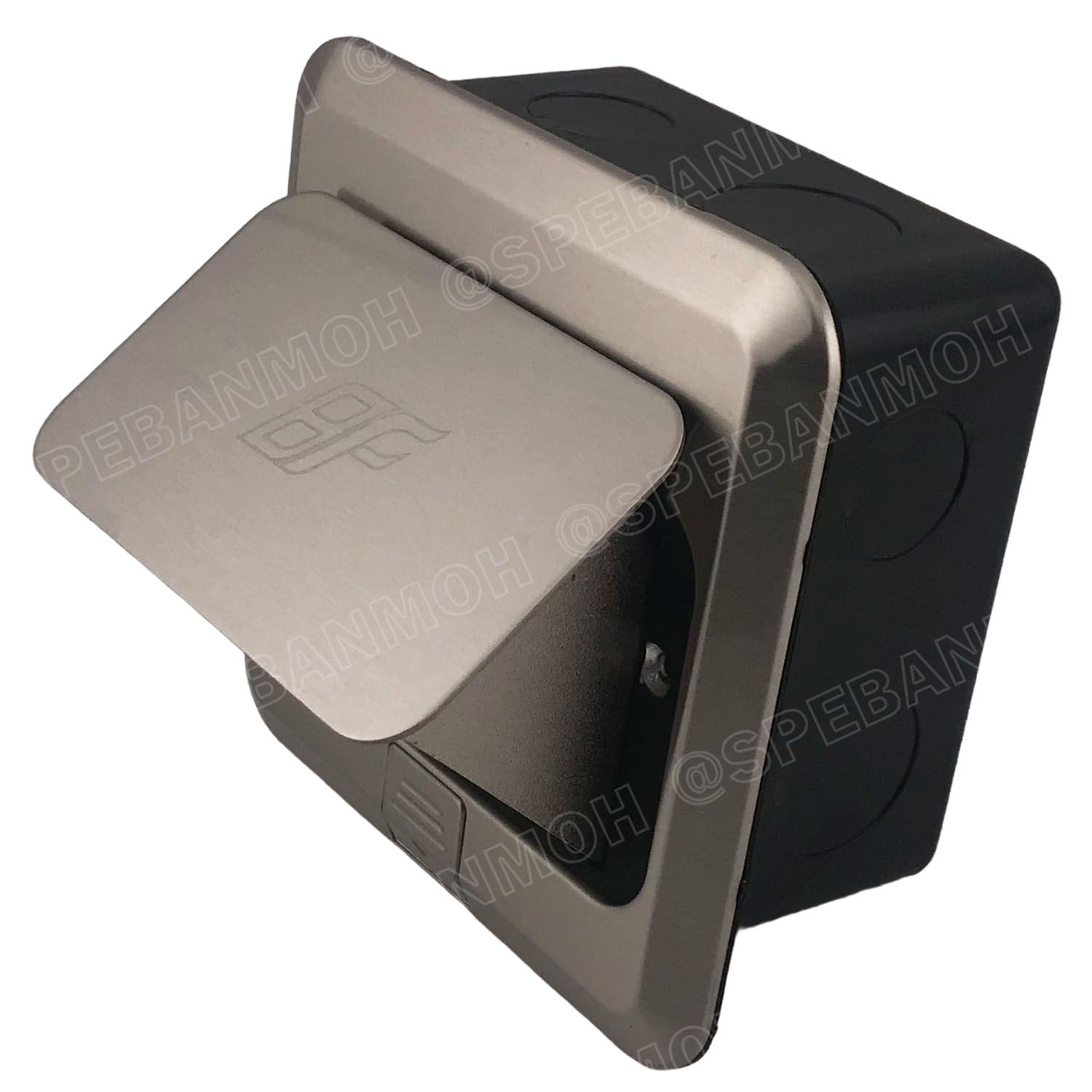 [ 1ชิ้น ] SF6120-Grey เต้ารับฝังพื้น AC Pop-up สีเทา Grey 10A 250VAC POP-UP Floor Outlet POPUP เต้ารับฝังพื้น 2 ช่อง ชุดเต้ารับฝังพื้น 3ขา 2ช่อง BF ชุดเต้ารับ เจาะพื้น เต้ารับฝังโต๊ะ TABLE SOCKETS เต้ารับแบบใช้เท้าเปิด