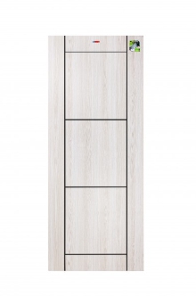 MP17 ประตู UPVC เซาะร่อง สีแทนเมเปิ้ล