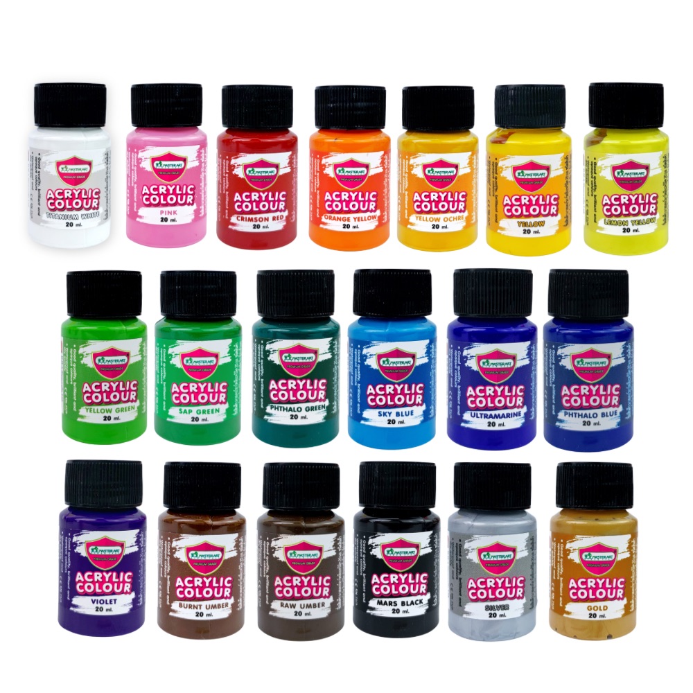 สีอะคริลิค MASTERART Acrylic Colours ปริมาณ 20 ml.