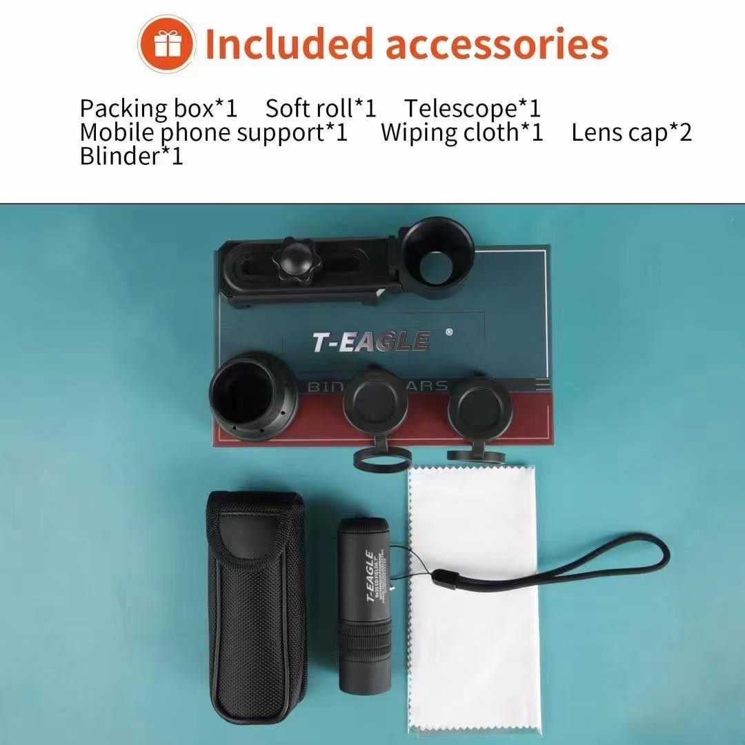 T-EAGLE BINOCULARS ED 8x20 กล้องส่องทางไกลตาเดียว ติดมือถือใด้ เพิ่มกำลังขยาย 8 เท่า