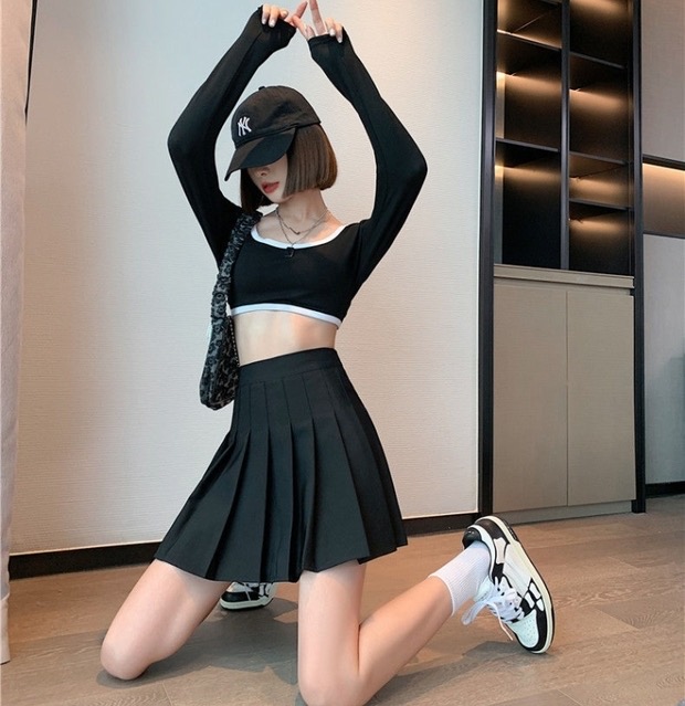 (Tennis skirt ) กระโปรงเทนนิส มีซับใน แบบใหม่