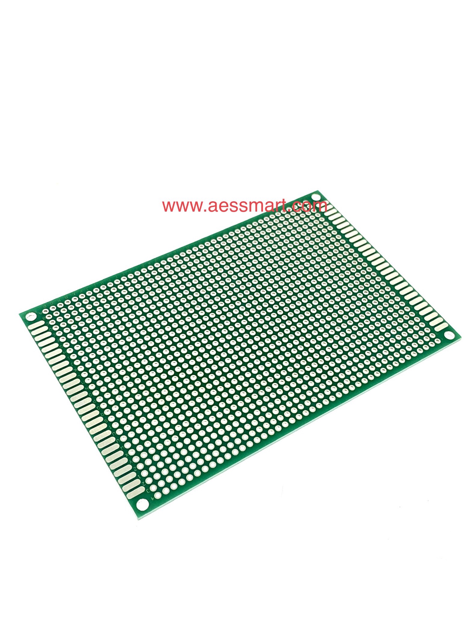 S614 : แผ่น PCB สีเขียวแบบ 2 ด้าน ขนาด 8x12 cm