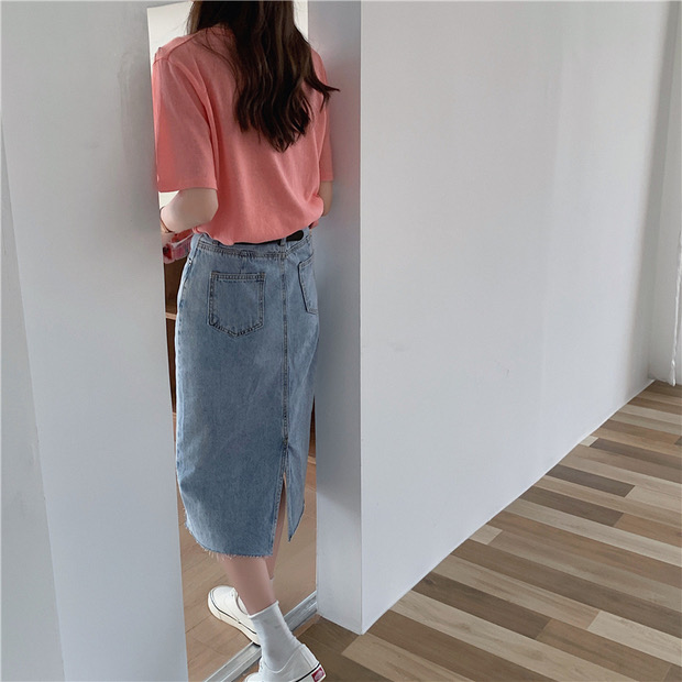 See-thought top เสื้อยืดซีทรูแขนยาว เกาหลี