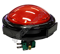 PBS-40 สวิทช์ตู้เกมส์ใหญ่ DC 12V (Big Bulb button switch) ∅25mm 12VDC 16A 250VAC สีแดง (Red)