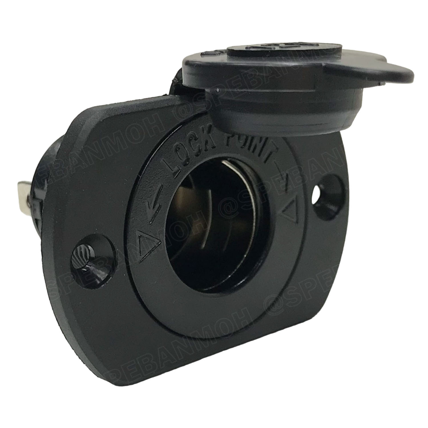 [ 1ชิ้น ] CLTF-003 เต้ารับ DC Socket 12V สำหรับปลั๊กจุดบุหรี่ Cigarette Lighter Socket with protective cap อะแดปเตอร์ซ็อกเก็ต USB พร้อมฝาครอบ สำหรับรถยนต์ จักรยานยนต์ มอไซต์ Input 12V Output 12V ซ็อกเก็ตที่จุดบุหรี่ในรถยนต์