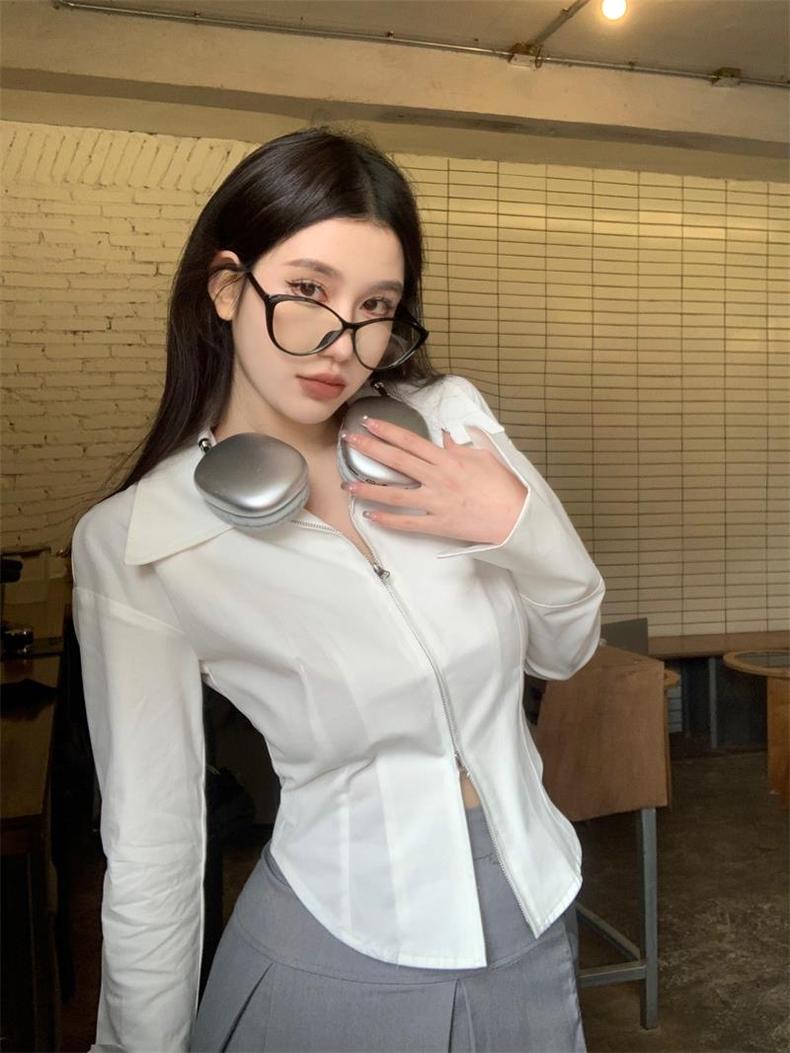 YY Zipper shirt เสื้อเชิ้ตแต่งซิป