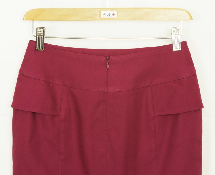 SK-165 กระโปรงแฟชั่น&ทำงาน ทรงสอบ ผ้าคอตต้อนญี่ปุ่นสีม่วง