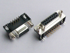 DBL25SBTK2YS/RH : 25 Pins Female D-SUB Con,Black