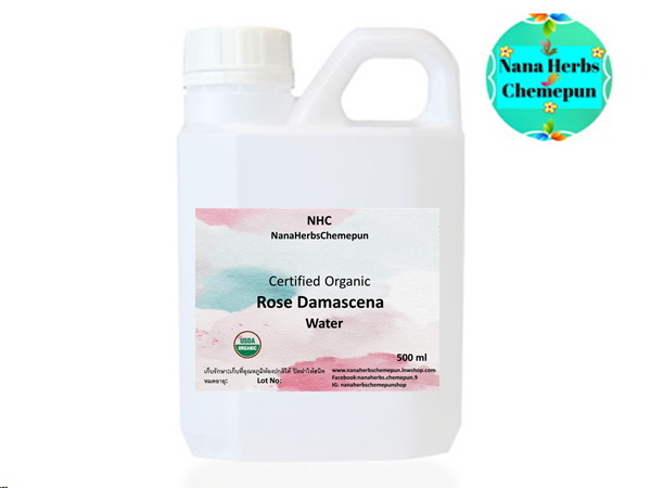 น้ำสกัดดอกกุหลาบดามัสเซน่า ออแกนิค 100% Rose Damascena Flower Hydrosols Water - Organic