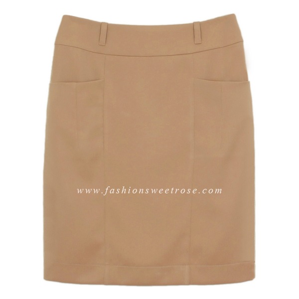 SK-397 กระโปรงแฟชั่น&ทำงาน ทรงสอบ ผ้าโพลีเอสเตอร์ สี Portrait Tone (Earth Tones)