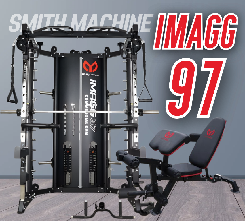 สมิทแมชชีน Smith Machine Imagg97 + ม้านั่งMS-819A + แผ่นน้ำหนัก 50 kg