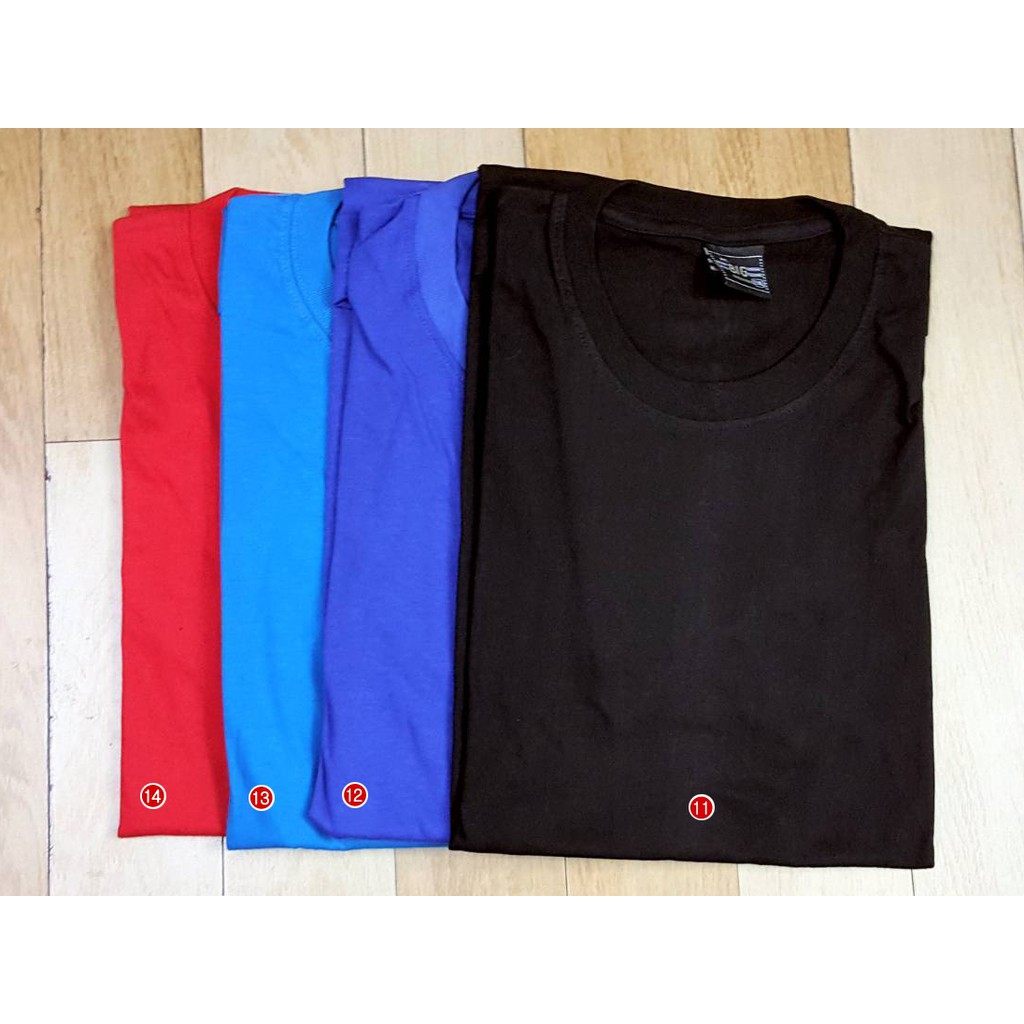 2-6XL เสื้อยืด คอกลม สีพื้น สำหรับผู้ชาย Bigsize 14 สี