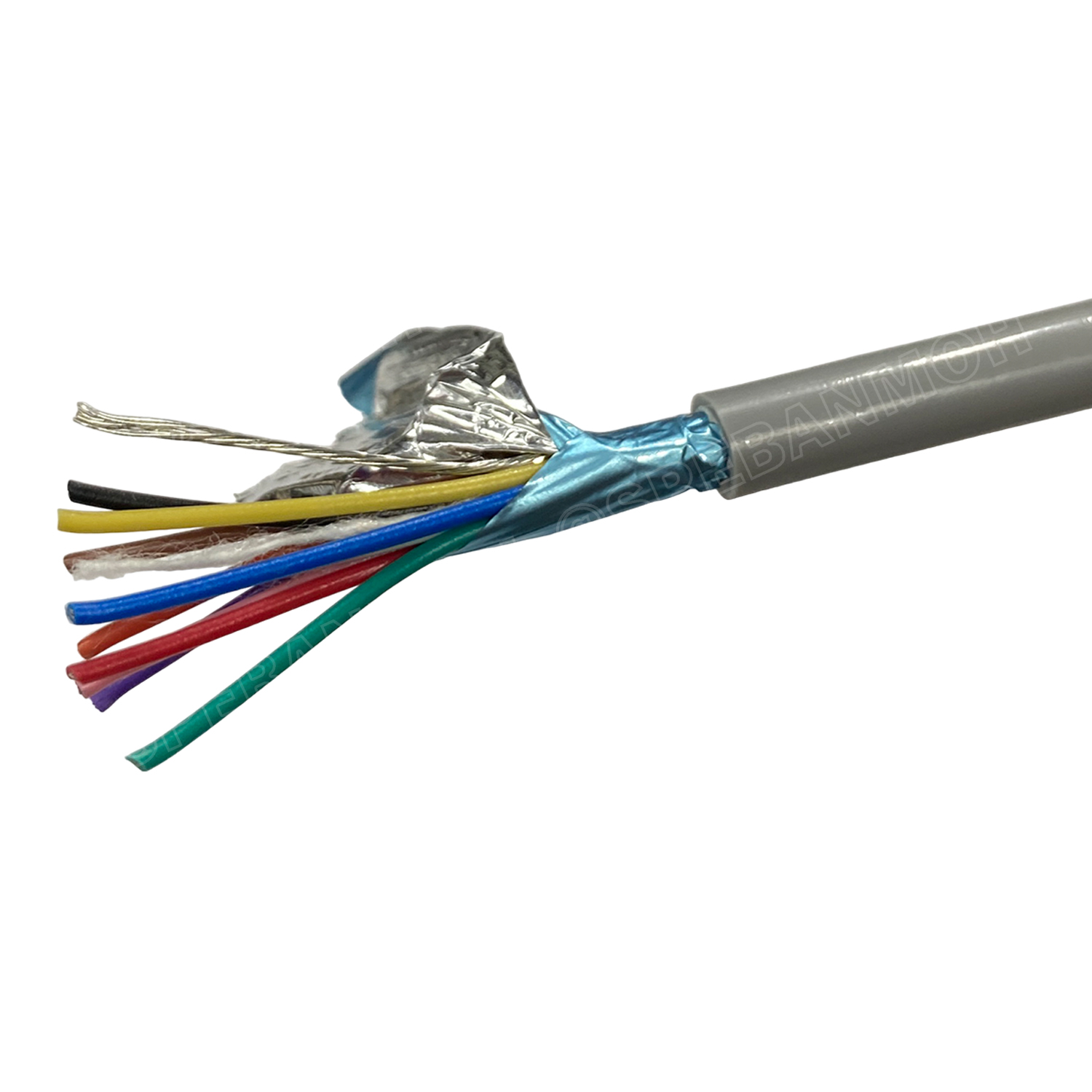 [ 100 เมตร ] TW-2464SS-24AWG-10C สายมัลติคอร์ 10 คอร์ ขนาด 24AWG 10C x 24AWG UL2464 300V 80°C AWG24 เบอร์ 24 สายชีลเดียว Single Shielded Multicore Cable 10C Computer Cable TCU Tinned Stranded Copper AWM 2464 24AWG VW-1 80°C 300V E150612 Thai Wonderful AW