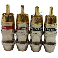 [ 4ตัว/แพ็ค ] RCA-231-NK ปลั๊ก RCA (RCA Plug) ตัวผู้ Ø6mm สีเงิน