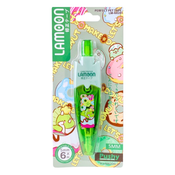 เทปลบคำผิด Lamoon รุ่น Pushy ขนาด 5 มม. x 6 ม. ลายการ์ตูนน่ารัก