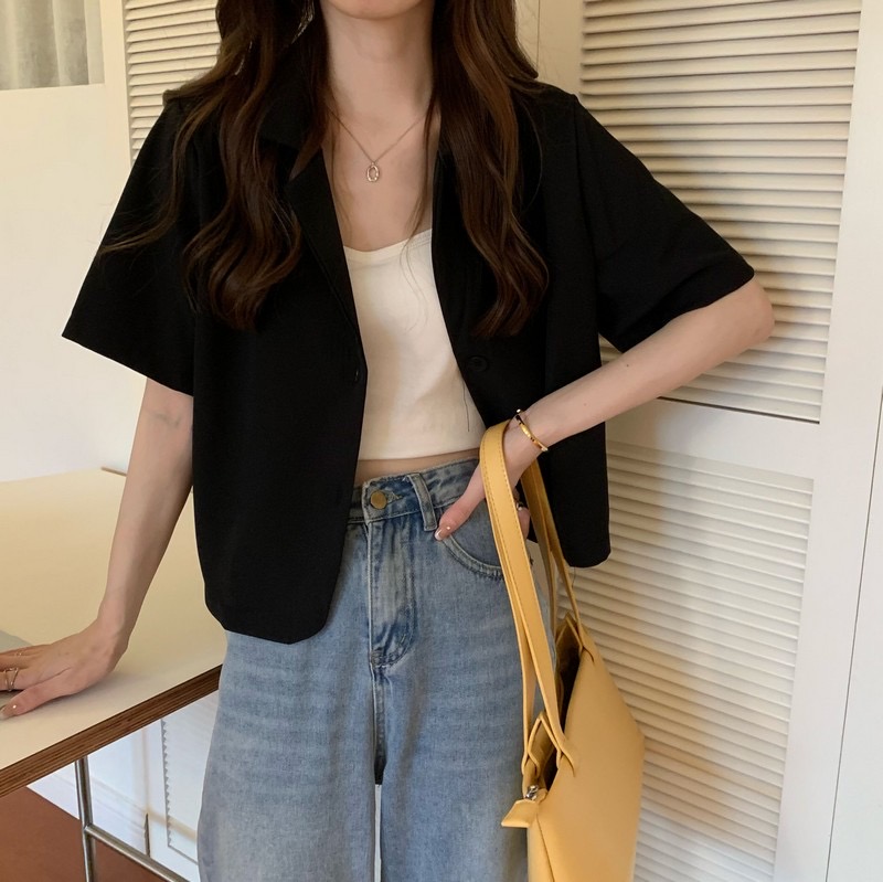 Summer mini blazer - เสื้อคลุมเบลเซอร์มินิ แขนสั้น