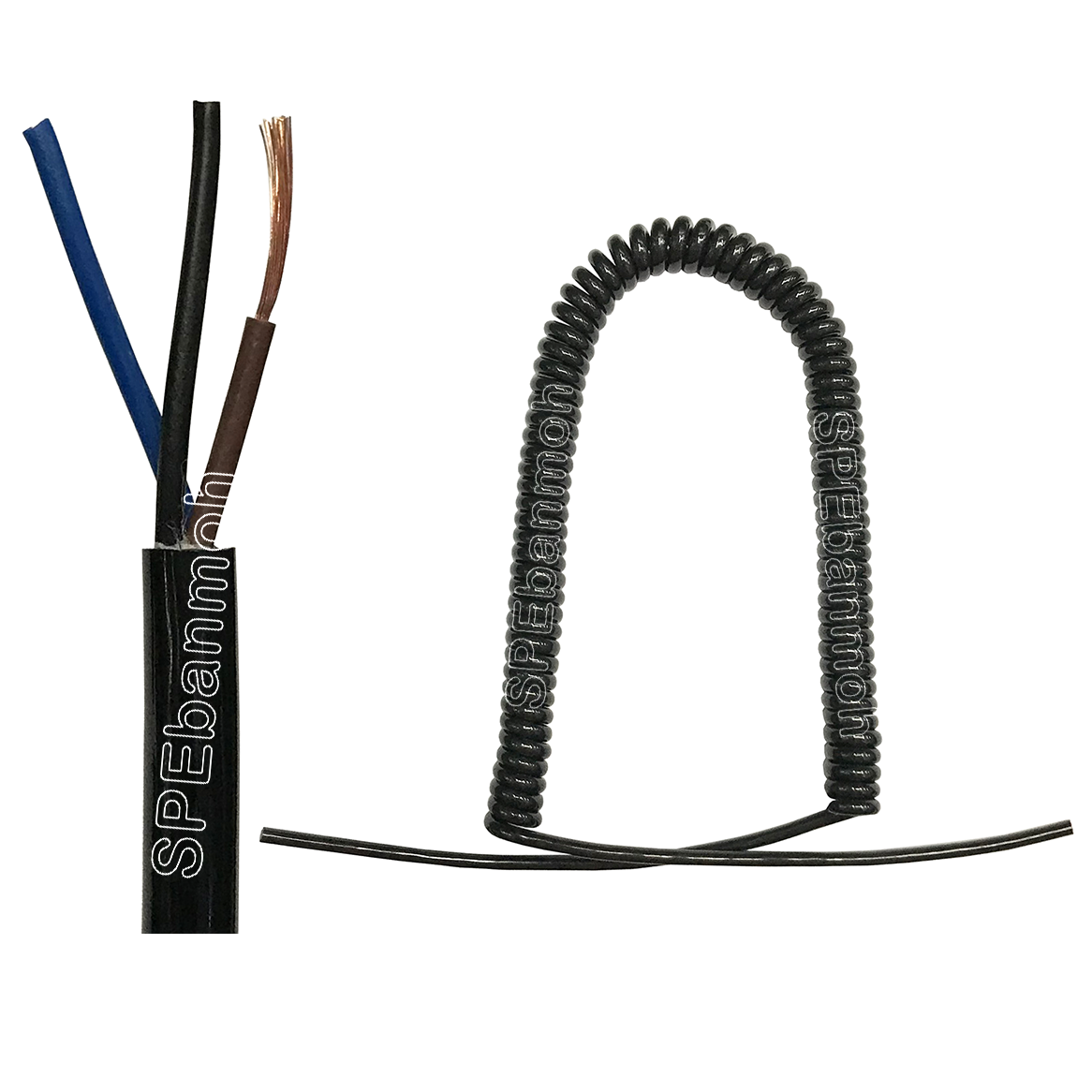 CBS-3C05-L500 สายไฟสปริง 3 คอร์ (Spiral Cable)
